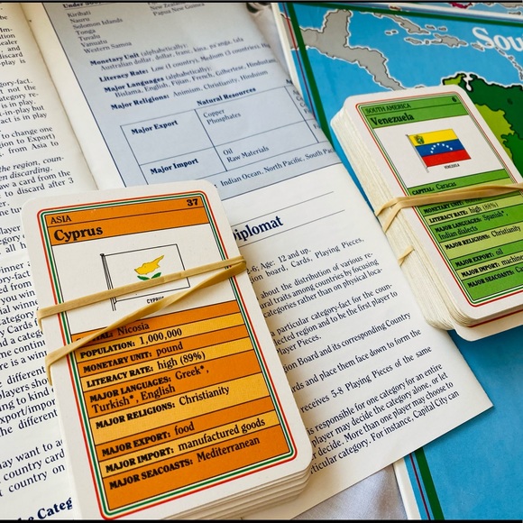 Vintage 1986 “Where in the World” Geography, Diplomat & Map Knowledge Board Game - Picture 2 of 15